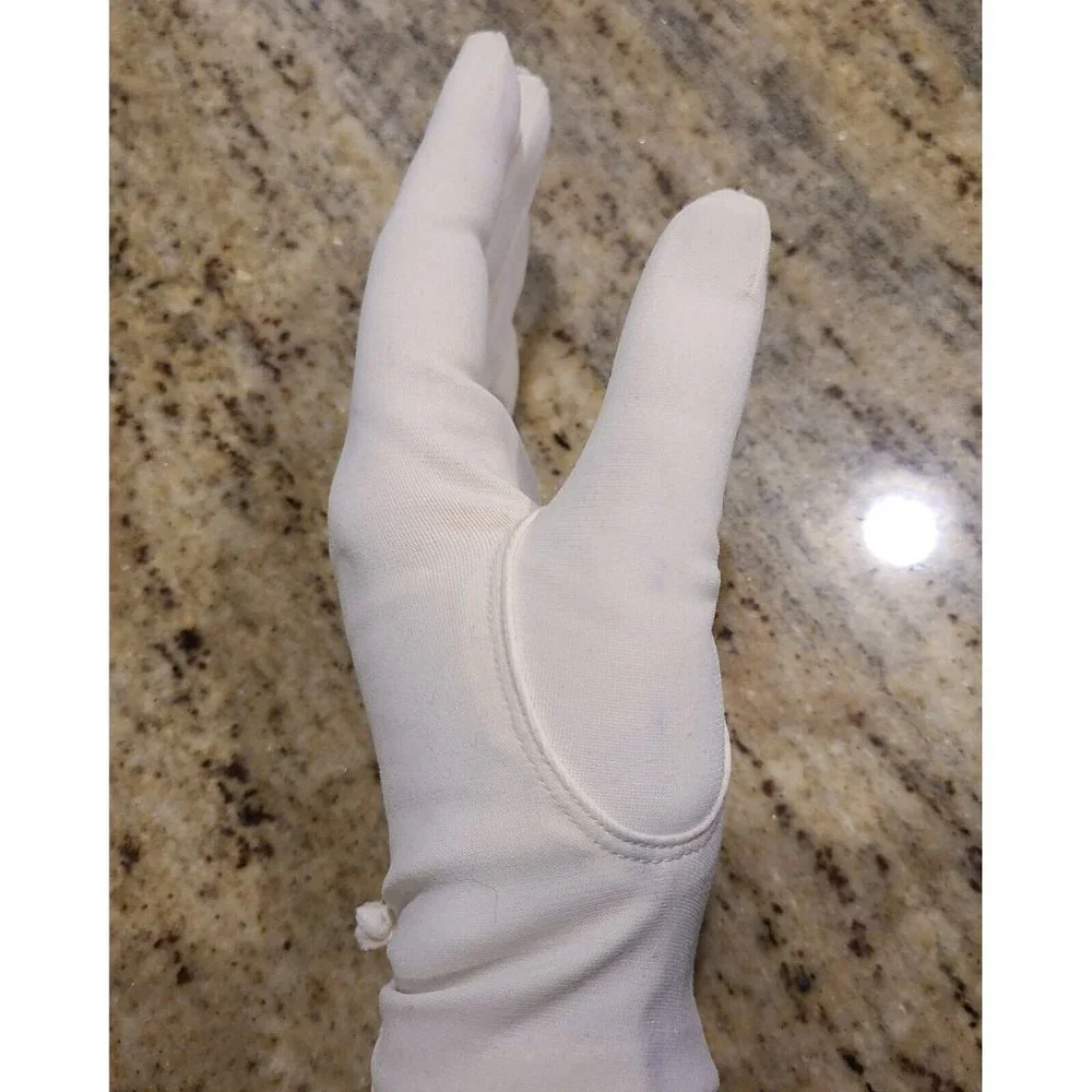 Vintage Size M Off White Stretch Nylon Formal 8.5